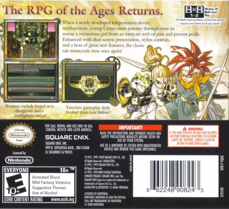 Chrono Trigger - Nintendo DS (Square Enix - 1) video game collectible [Barcode 5060121824126] - Main Image 2