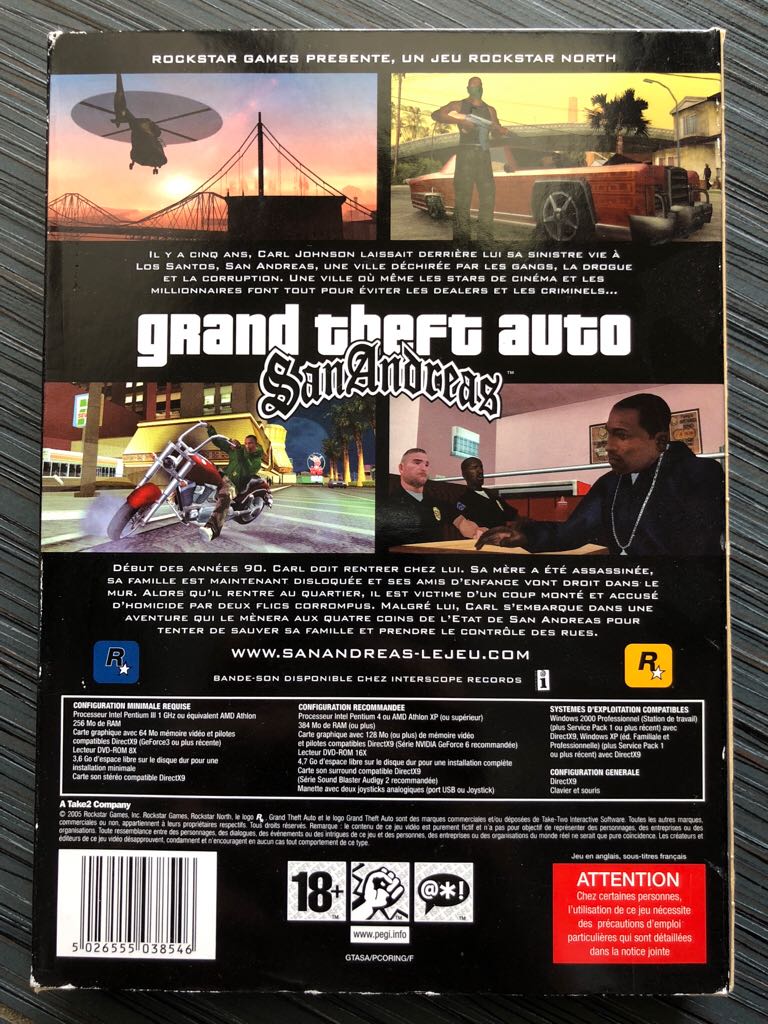 Grand Theft Auto: San Andreas - PC (Take Two Interactive - 1) video game collectible [Barcode 5026555038546] - Main Image 2