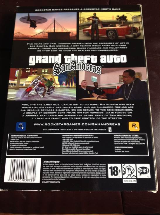 Grand Theft Auto: San Andreas - PC (Rockstar Games - 1) video game collectible [Barcode 5026555038782] - Main Image 2
