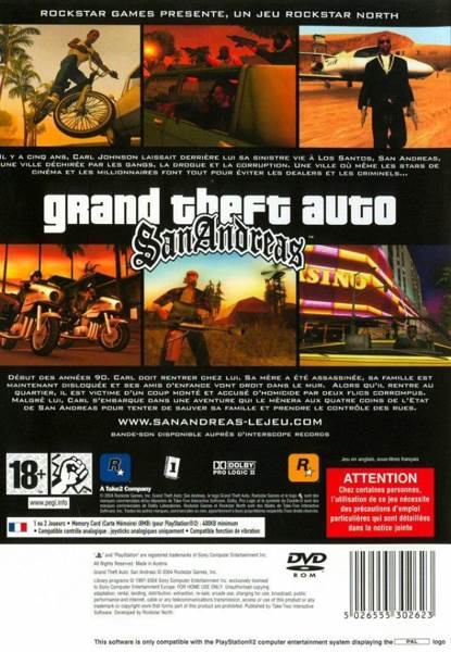 Grand Theft Auto: San Andreas - Microsoft Xbox (Rockstar Games - 2) video game collectible [Barcode 5026555243254] - Main Image 2