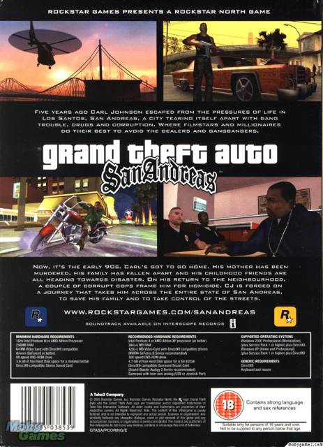 Grand Theft Auto: San Andreas - PC (Rockstar Games - 1) video game collectible [Barcode 710425216947] - Main Image 2