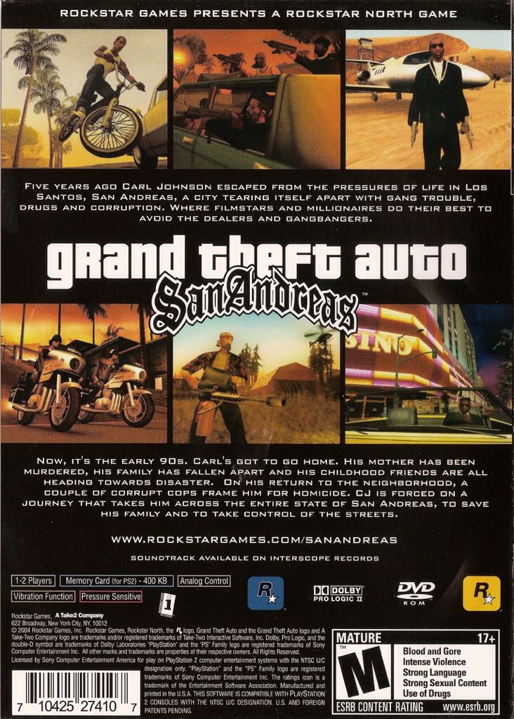 Grand Theft Auto: San Andreas - Sony PlayStation 2 (PS2) (1) video game collectible - Main Image 2