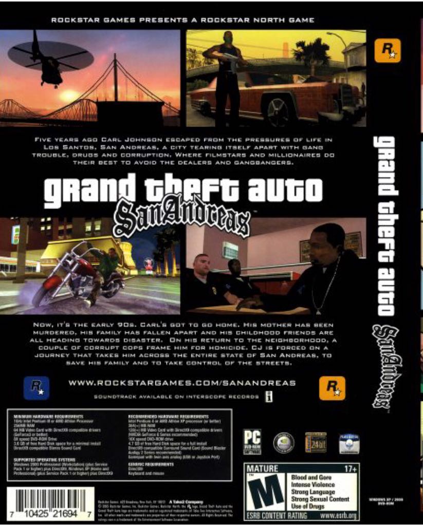 Grand Theft Auto: San Andreas - Valve Steam (Rockstar Games - 1) video game collectible - Main Image 2