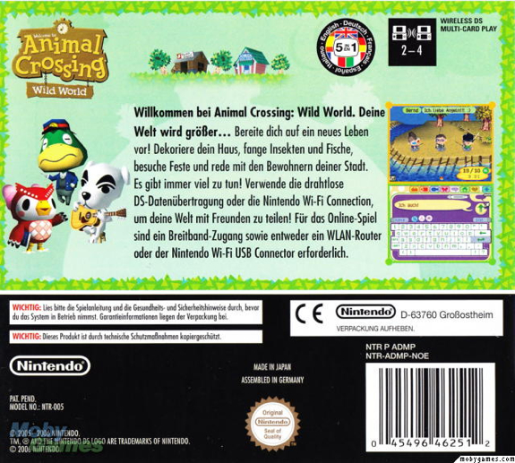 Animal Crossing: Wild World - Nintendo DS (Nintendo EAD - 1) video game collectible [Barcode 045496735937] - Main Image 2