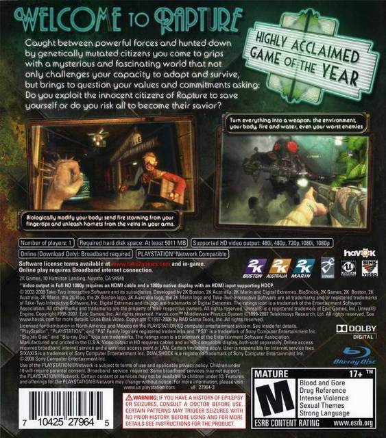 Bioshock: Edicion Primera - Sony PlayStation 3 (PS3) (Take-Two Interactive - 1) video game collectible [Barcode 5026555401180] - Main Image 2