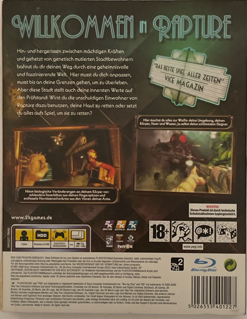 Bioshock - Sony PlayStation 3 (PS3) (2K Boston/2K - 1) video game collectible [Barcode 5026555401227] - Main Image 2