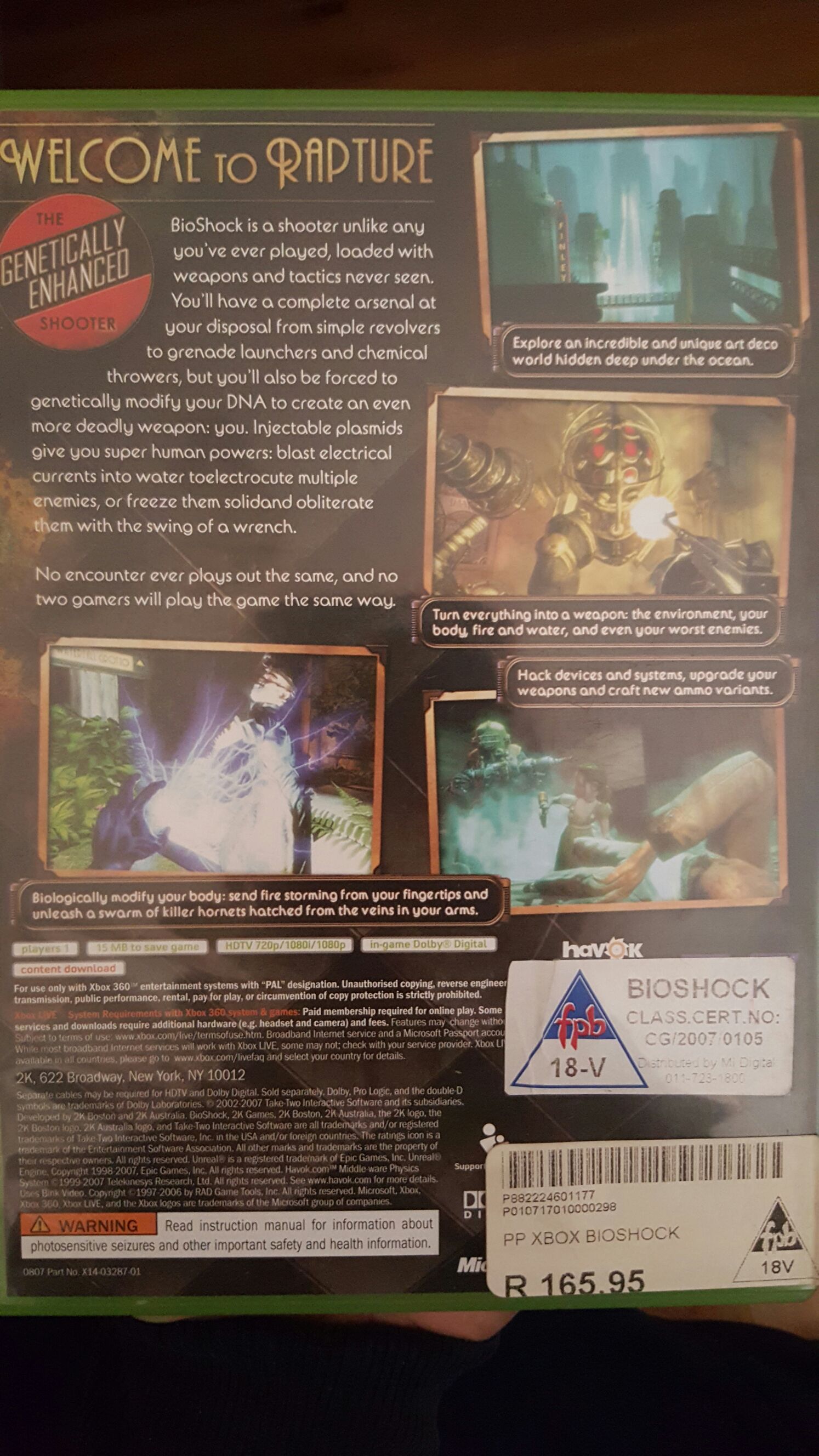 Bioshock - Microsoft Xbox 360 (2k Boson/ 2k Australia - 1) video game collectible [Barcode 882224601177] - Main Image 2