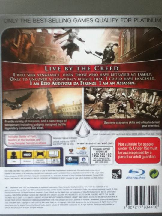 Assassins Creed 2 - Sony PlayStation 3 (PS3) (Ubisoft) video game collectible - Main Image 2