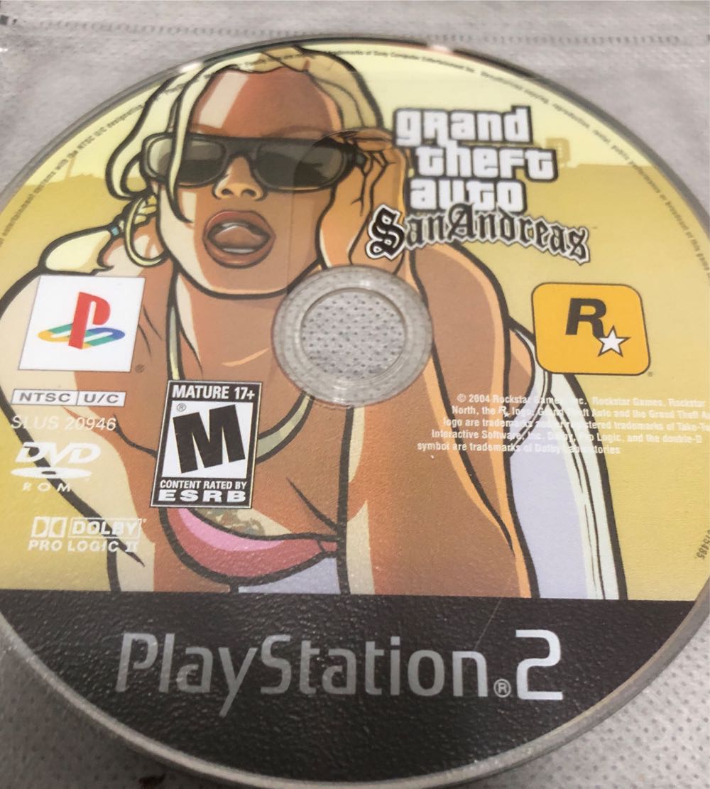 GTA: San Andreas Boîte  - Sony PlayStation 2 (PS2) (Rockstar Games - 2) video game collectible [Barcode 71042527410] - Main Image 4