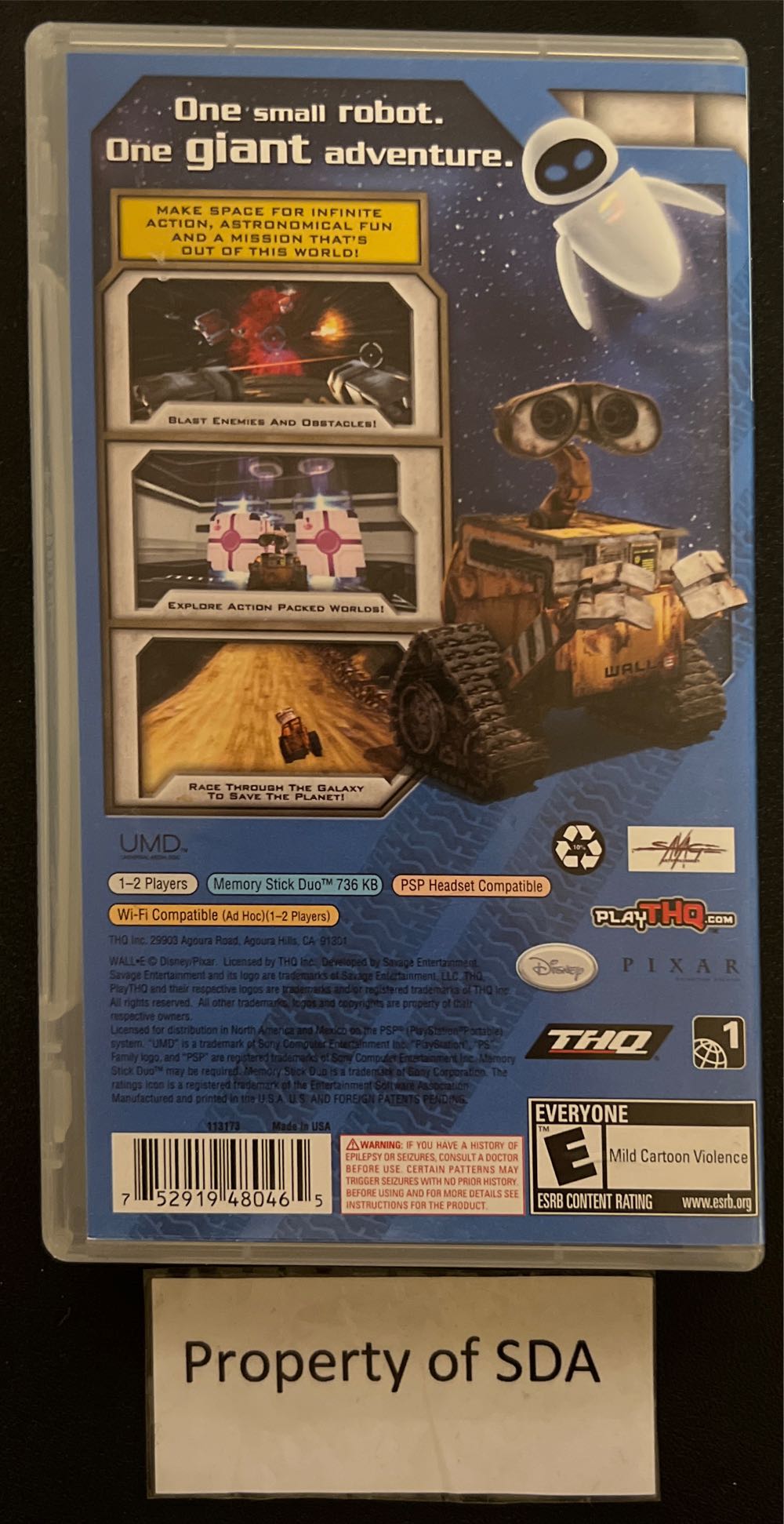 Wall-E - Sony PlayStation Portable (PSP) (THQ) video game collectible [Barcode 752919480465] - Main Image 2