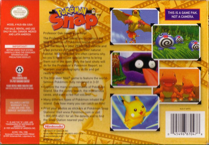 Pokemon Snap - Nintendo 64 (N64) video game collectible - Main Image 2