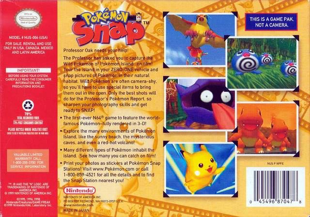 Pokemon Snap - Nintendo 64 (N64) video game collectible - Main Image 2