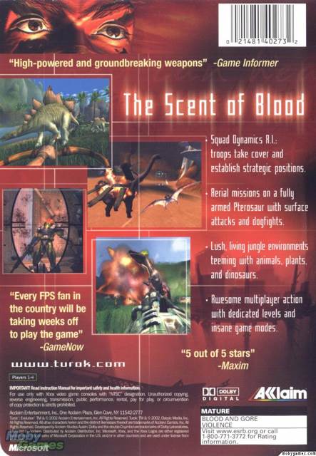 Turok: Evolution - Microsoft Xbox (Acclaim Entertainment - 4) video game collectible [Barcode 021481402732] - Main Image 2