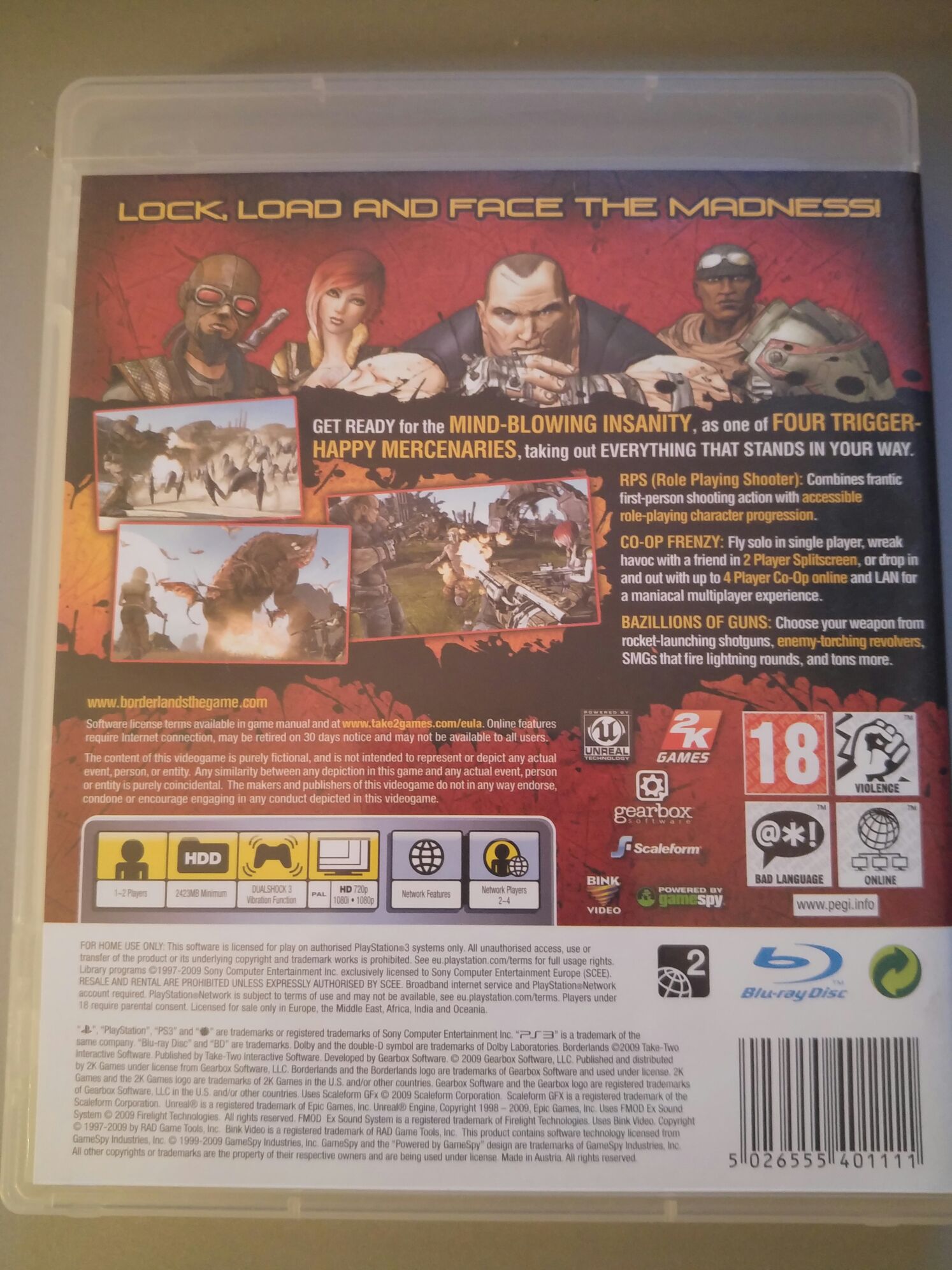 Borderlands - Sony PlayStation 3 (PS3) (2K Games - 2) video game collectible [Barcode 5026555401111] - Main Image 2