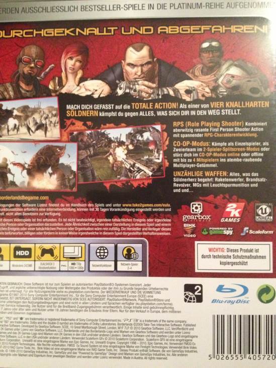 Borderlands - Sony PlayStation 3 (PS3) (2K - 2) video game collectible [Barcode 5026555405720] - Main Image 2