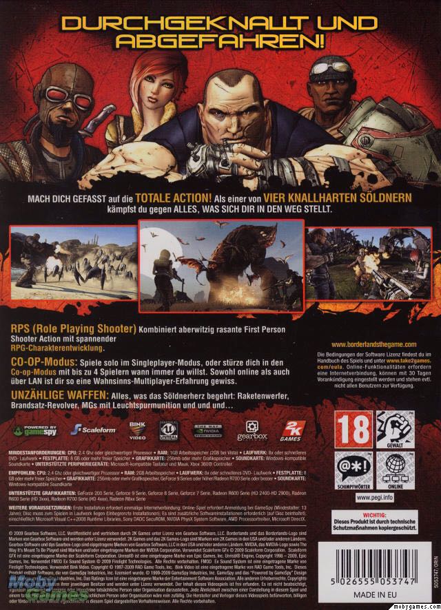 Borderlands - Sony PlayStation 3 (PS3) video game collectible [Barcode 711719039235] - Main Image 2