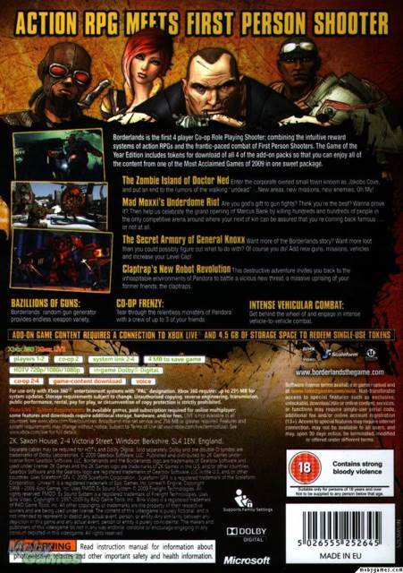 Borderlands - Microsoft Xbox 360 (2K Games) video game collectible - Main Image 2