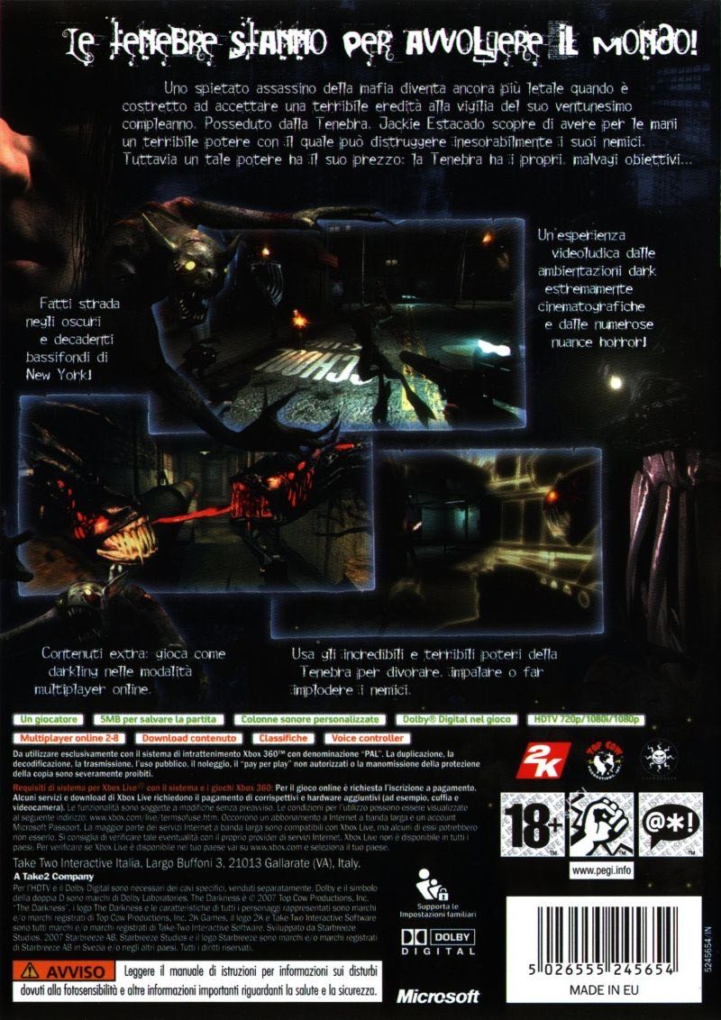 The Darkness - Microsoft Xbox 360 (2K Boston/2K - 1) video game collectible [Barcode 5026555245647] - Main Image 2