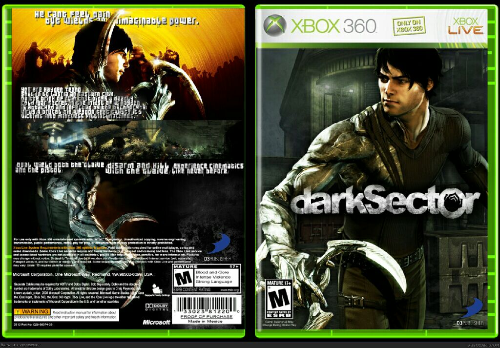 Dark Sector - Microsoft Xbox 360 (Digital Extremes) video game collectible [Barcode 5060125481653] - Main Image 2