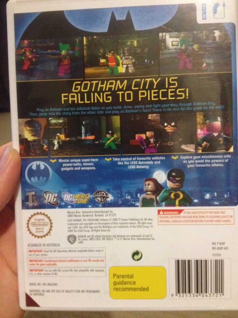 Lego Batman The Videogame - Nintendo Wii video game collectible [Barcode 9385336043787] - Main Image 2