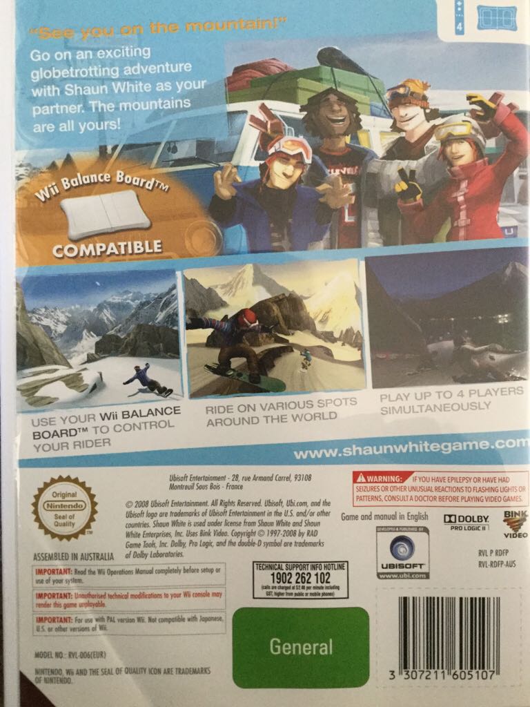 Shaun White Snowboarding - Nintendo Wii (Nintendo) video game collectible - Main Image 2