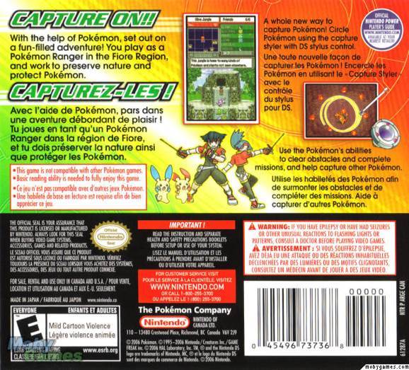 Nintendo DS - Pokémon Ranger - Nintendo DS (Nintendo - 1) video game collectible [Barcode 045496464066] - Main Image 2