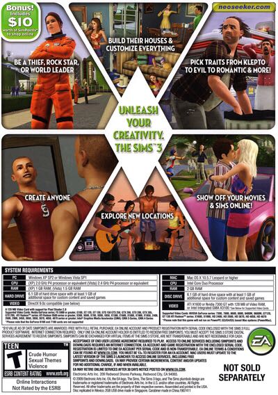 The Sims 3 - Apple macOS (Electronic Arts - 1) video game collectible [Barcode 3546430147634] - Main Image 2