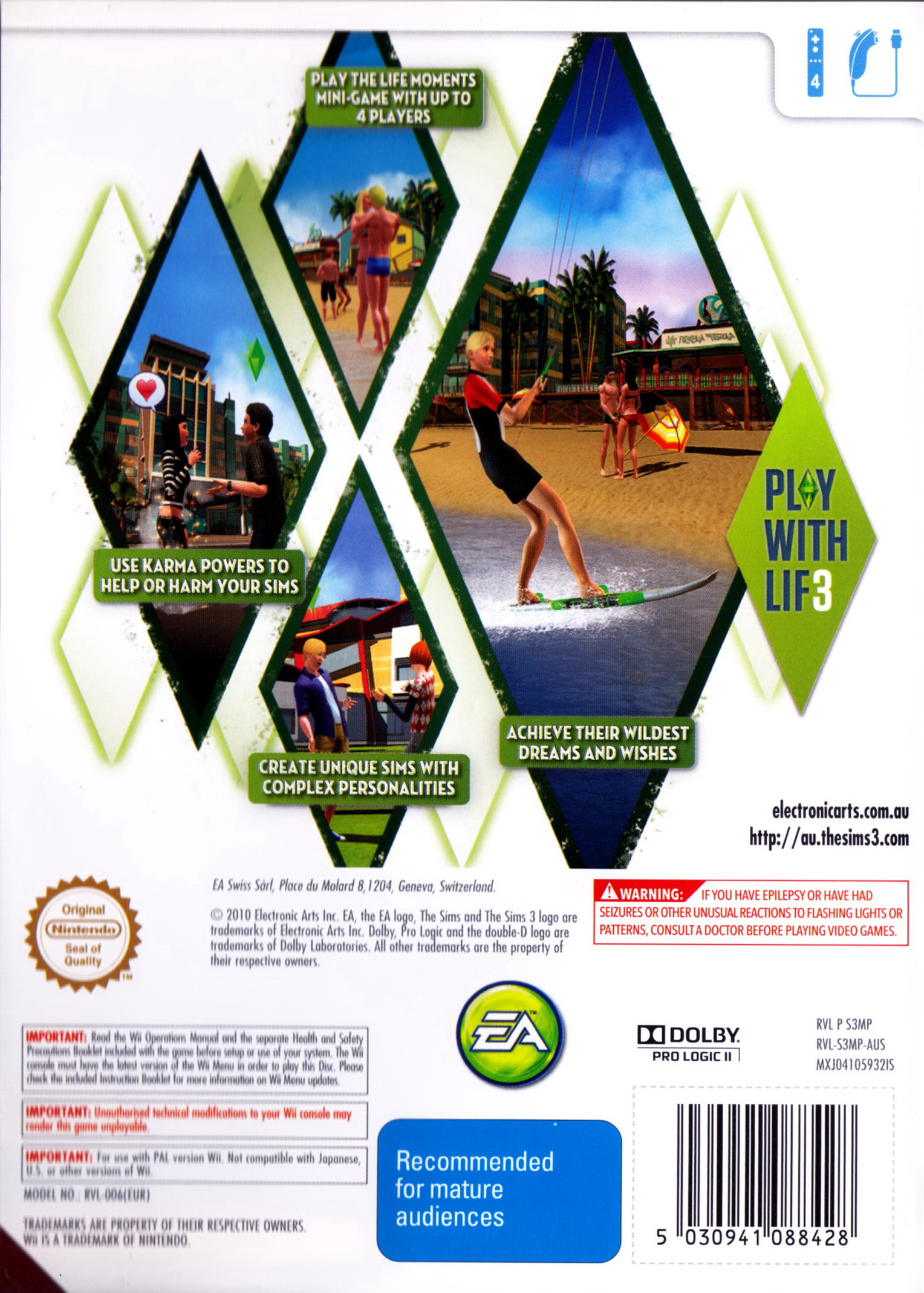 The Sims 3 - Nintendo Wii video game collectible [Barcode 5030941088428] - Main Image 2