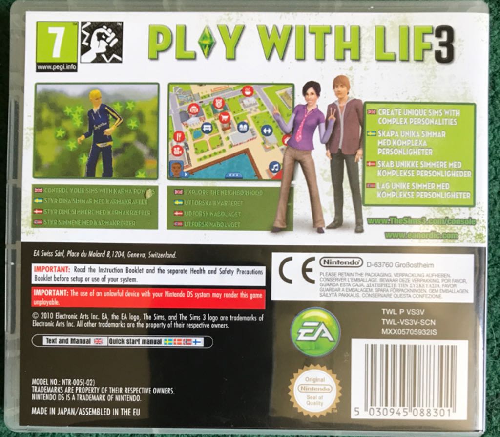 The Sims 3 - Nintendo DS (1) video game collectible [Barcode 5030945088301] - Main Image 2