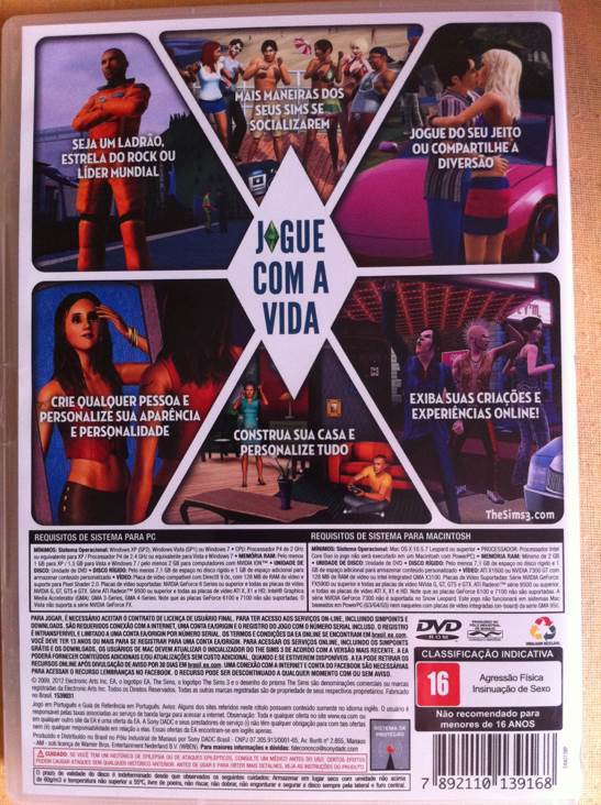 The Sims 3 - PC (Sony DADC Brasil) video game collectible [Barcode 7892110139168] - Main Image 2