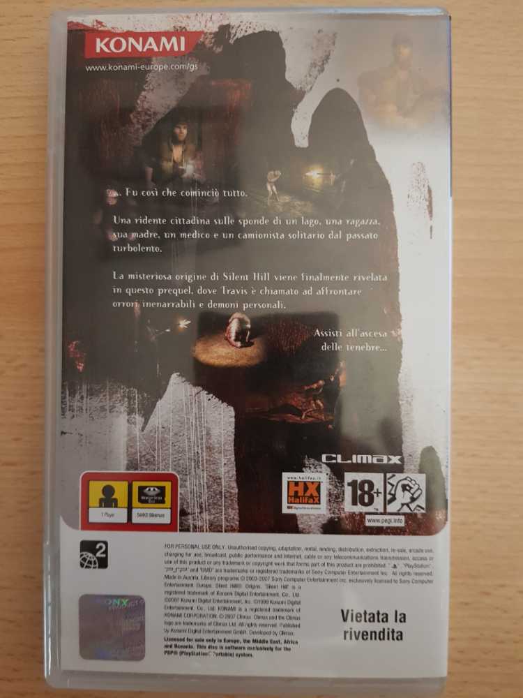 Silent Hill Origins - Sony PlayStation Portable (PSP) video game collectible [Barcode 088971061275] - Main Image 2
