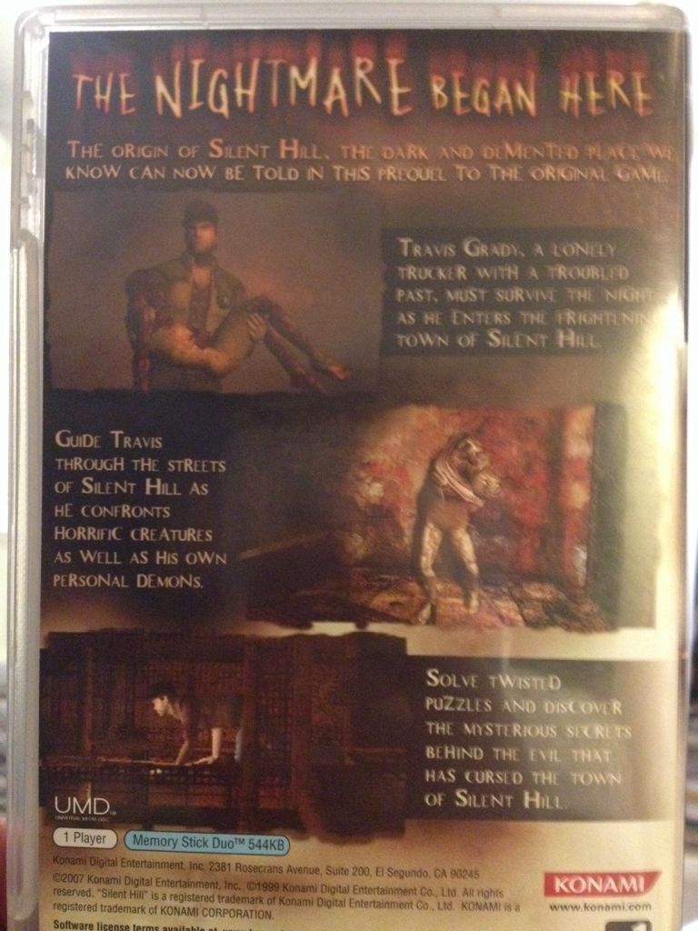 Metal Gear Solid: Portable Ops/ Silent Hill: Origins Double Pack - Sony PlayStation Portable (PSP) (Konami - 1) video game collectible [Barcode 4012927063491] - Main Image 2