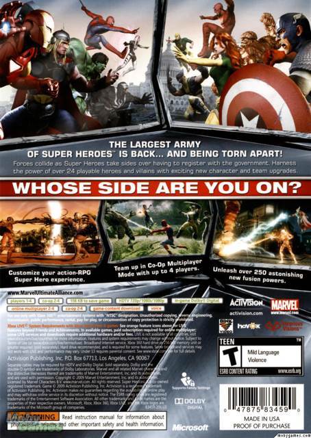 Marvel: Ultimate Alliance 2 - Microsoft Xbox 360 (Activision Blizzard - 4) video game collectible [Barcode 047875834590] - Main Image 2
