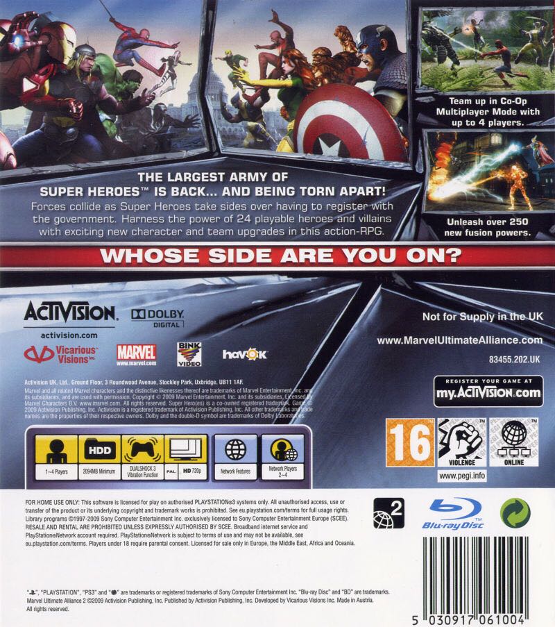 Marvel Ultimate Alliance 2 - Sony PlayStation Network (PSN) video game collectible - Main Image 2