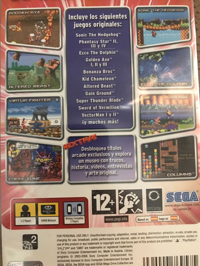 SEGA Mega Drive Collection - Sony PlayStation Portable (PSP) video game collectible [Barcode 5060004769575] - Main Image 2