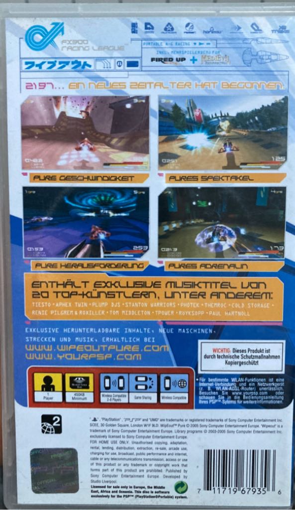 Wipeout Pure - Sony PlayStation Portable (PSP) video game collectible [Barcode 711719178972] - Main Image 2