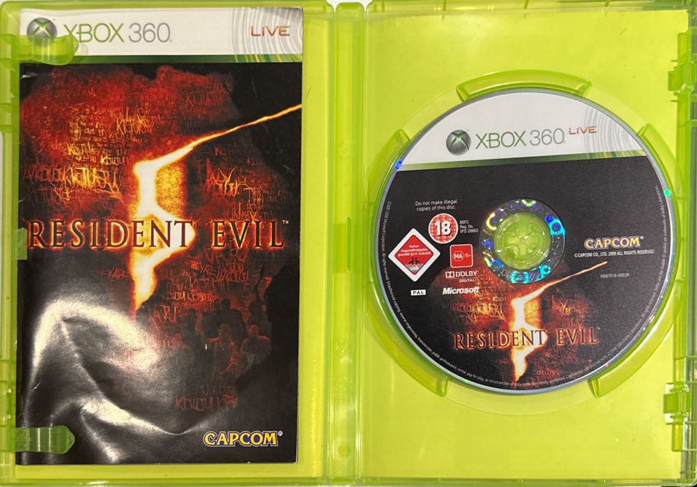 Resident Evil 5 - Microsoft Xbox 360 (Capcom - 1) video game collectible [Barcode 01338833010] - Main Image 3