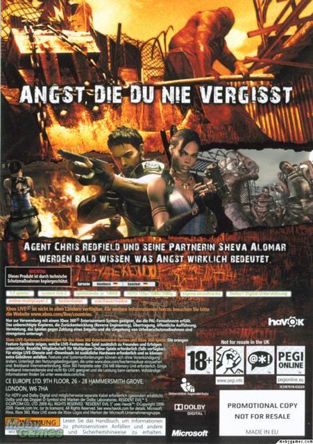 Resident Evil 5 - Microsoft Xbox 360 (Capcom - 2) video game collectible [Barcode 013388990740] - Main Image 2