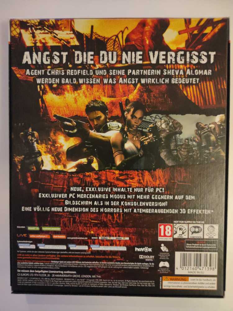 Resident Evil 5 - Sony PlayStation (Capcom - 1) video game collectible [Barcode 4012160471398] - Main Image 2