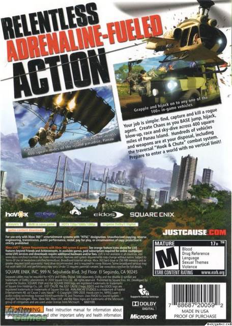 Just Cause 2 - Microsoft Xbox 360 (Eidos - 1) video game collectible [Barcode 5021290040328] - Main Image 2