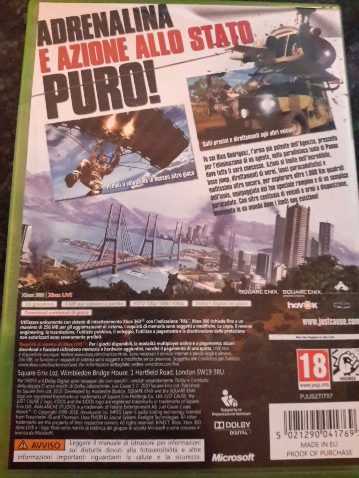 Just Cause 2 - Microsoft Xbox 360 (Havok) video game collectible [Barcode 5021290041769] - Main Image 2