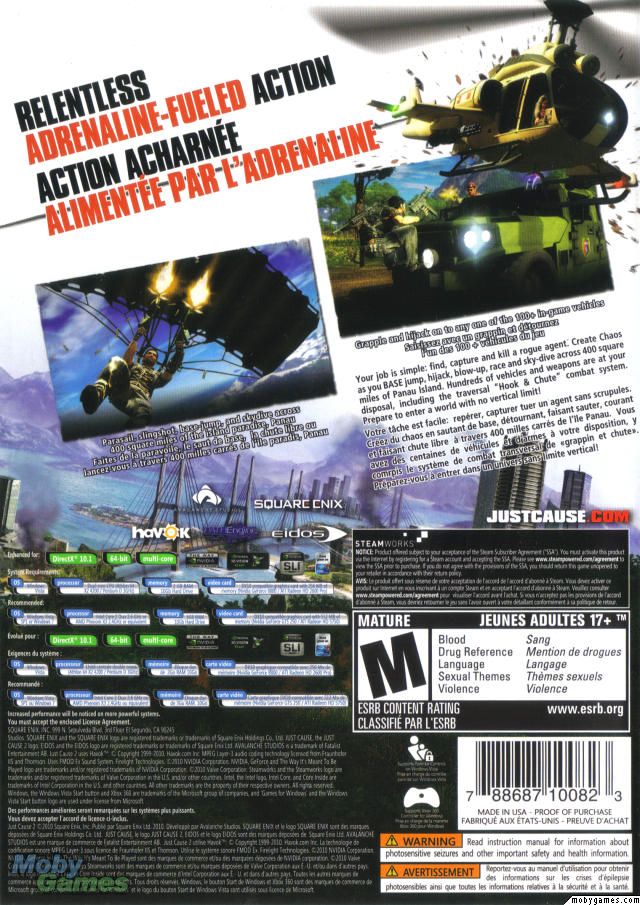 Just Cause 2 - Sony PlayStation 3 (PS3) video game collectible - Main Image 2