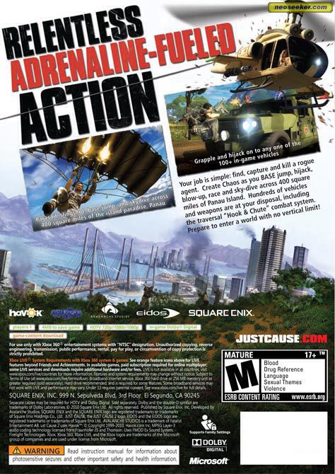 Just Cause 2 - Microsoft Xbox 360 (Square Enix) video game collectible - Main Image 2
