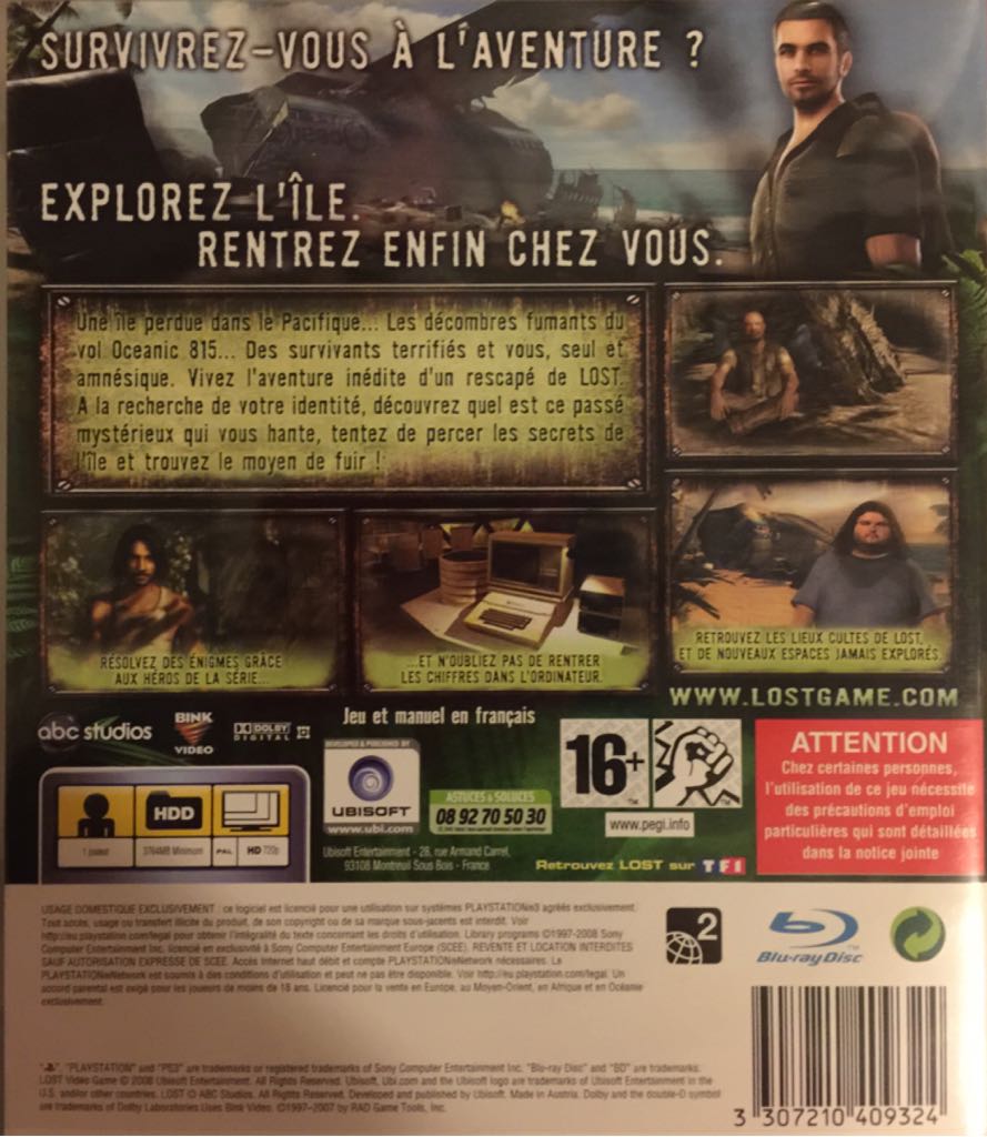 Lost - Sony PlayStation 3 (PS3) (Ubi Soft - 1) video game collectible [Barcode 3307210409324] - Main Image 2
