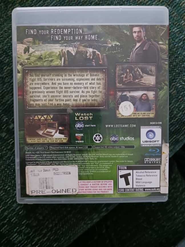 Lost - Sony PlayStation 3 (PS3) (Ubisoft - 1) video game collectible [Barcode 3307210409379] - Main Image 3