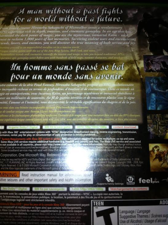 Lost Odyssey - Microsoft Xbox 360 video game collectible - Main Image 2