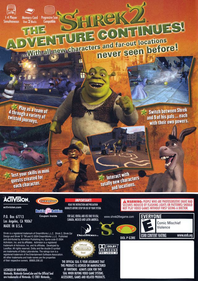 SHREK 2 - Nintendo GameCube (Activision) video game collectible - Main Image 2