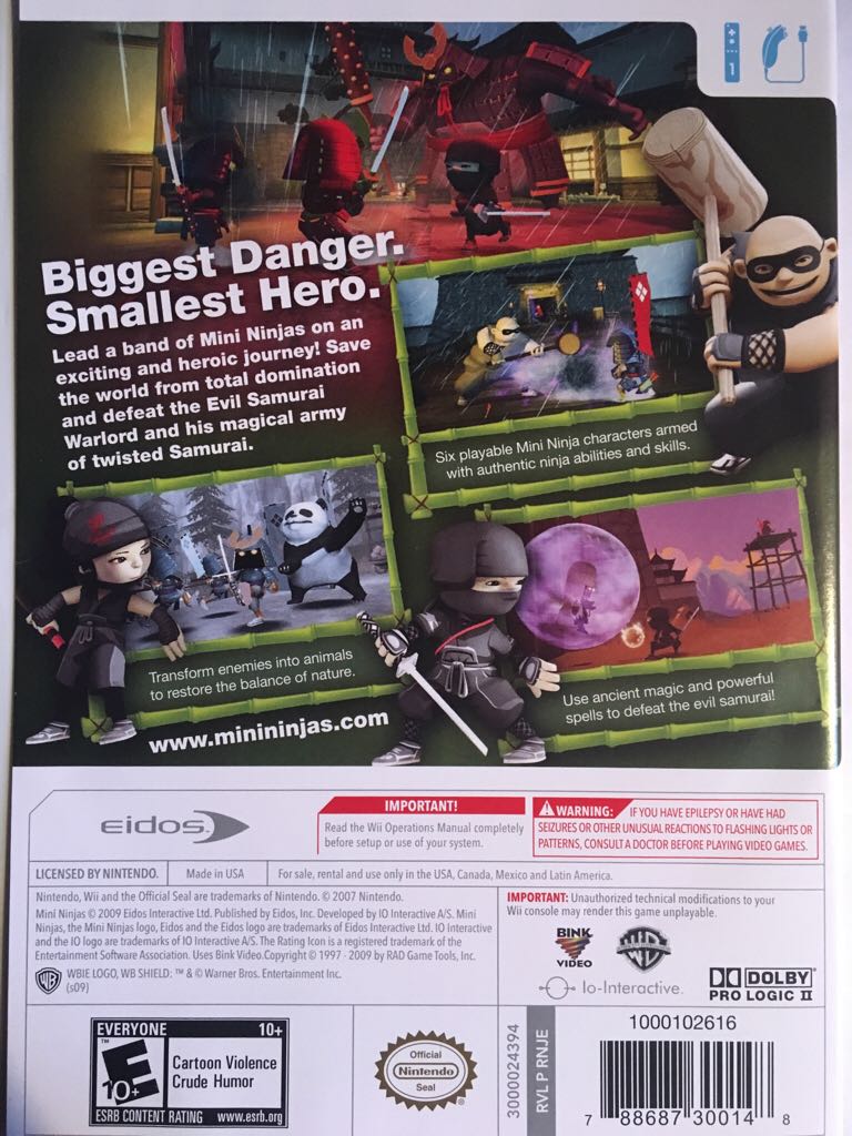 Mini Ninjas - Nintendo Wii (Eidos Interactive - 1) video game collectible [Barcode 788687300148] - Main Image 2
