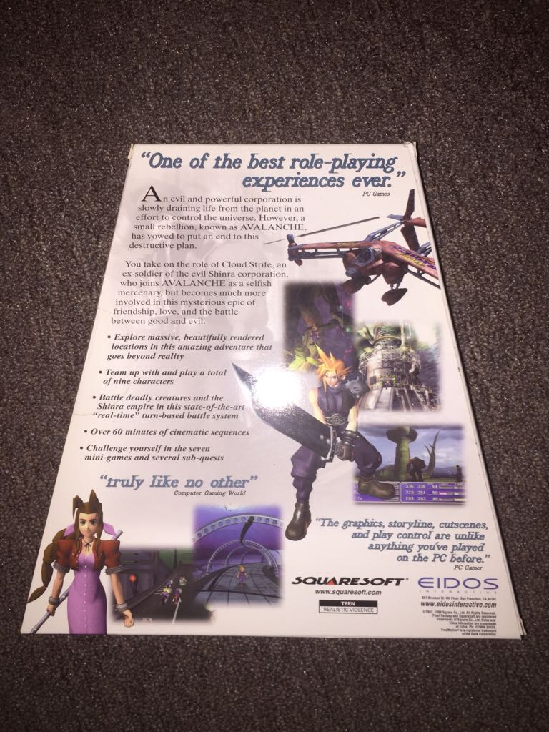 Final Fantasy VII - PC (Square - 1) video game collectible [Barcode 788687105019] - Main Image 2