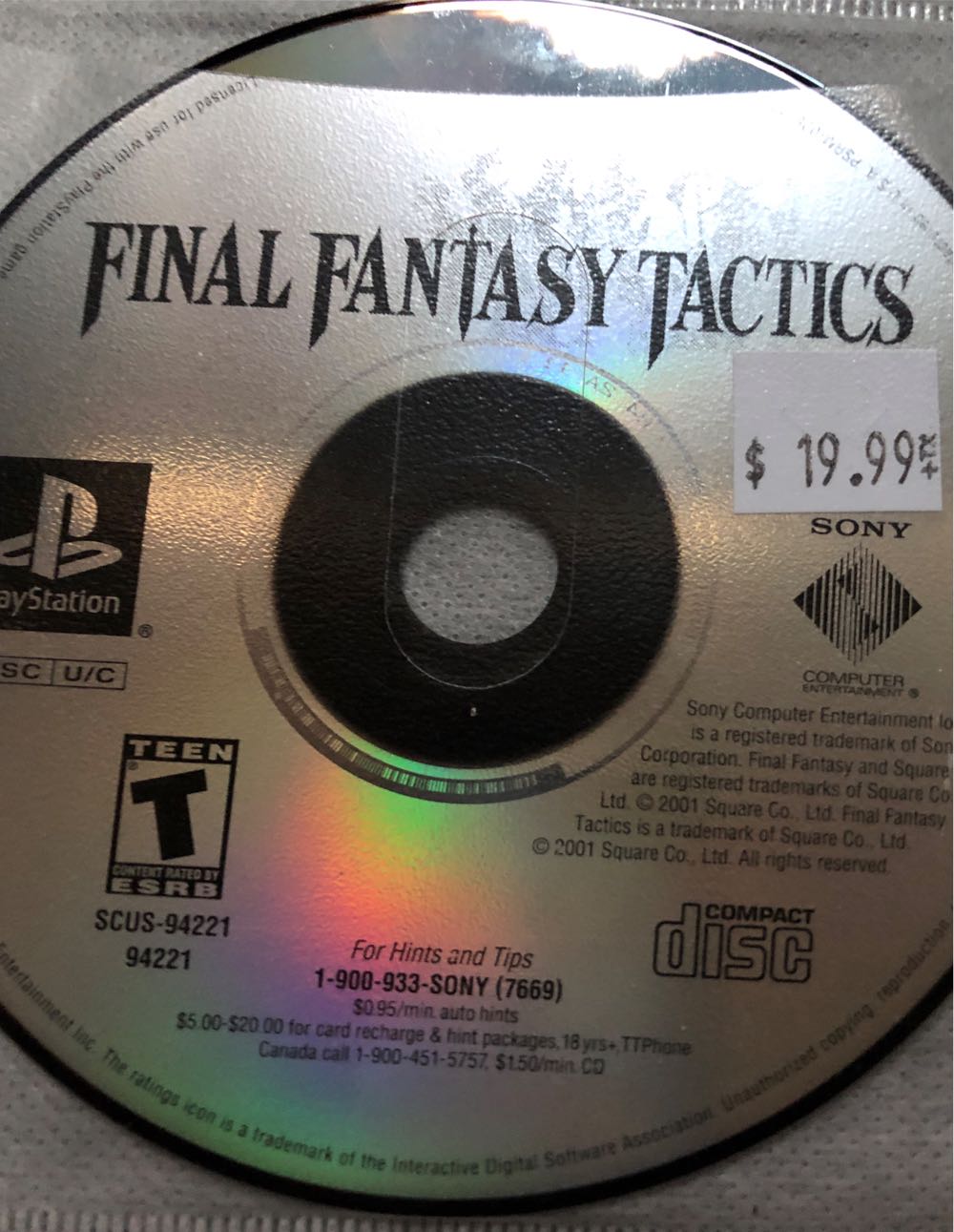 Final Fantasy Tactics - Sony PlayStation (SquareSoft - 1) video game collectible [Barcode 0711719422129] - Main Image 4